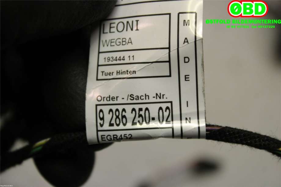 Ledningsnett til BMW 3-Serie 2012-2018 (F30/F31/F34) (F30/F31/F34) (BMW|61 12 9 366 761||9286250)