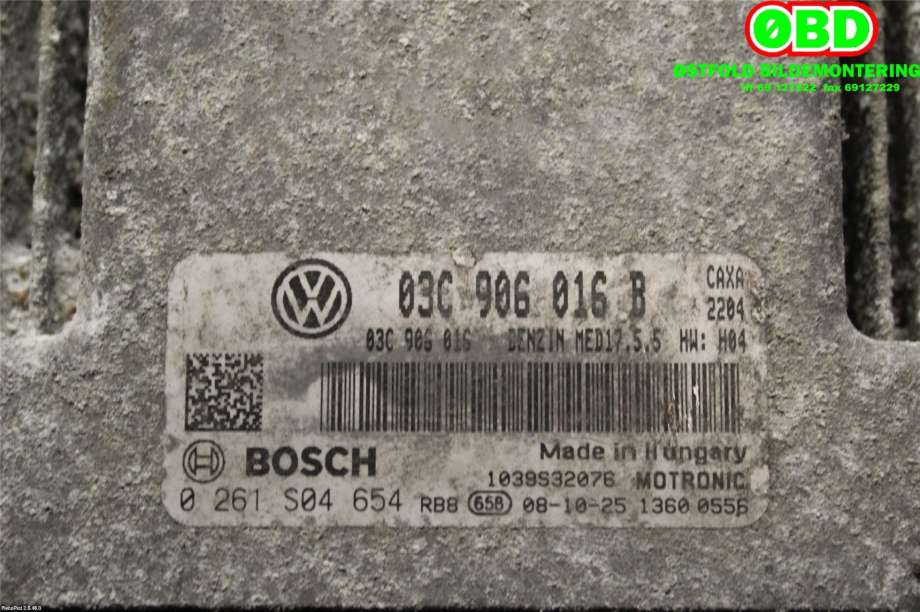 Styreenhet motor til VW Scirocco 2008-2013  (VOLKSWAGEN||0261S04654|03C906016B)