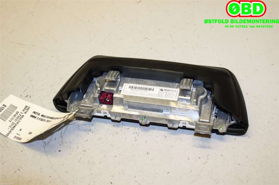 Instrument kjørecomputer til BMW 3-Serie 2012-2018 (F30/F31/F34) (F30/F31/F34) (BMW|65 50 9 322 120||9322120)