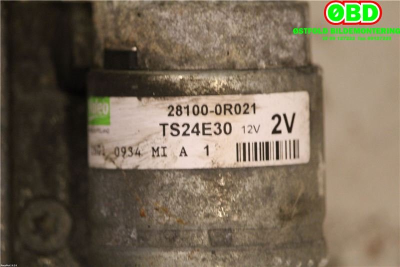 Starter diesel til Toyota Avensis 2009-2015 (Type III, Fase 1)  (TOYOTA|281000R021|)