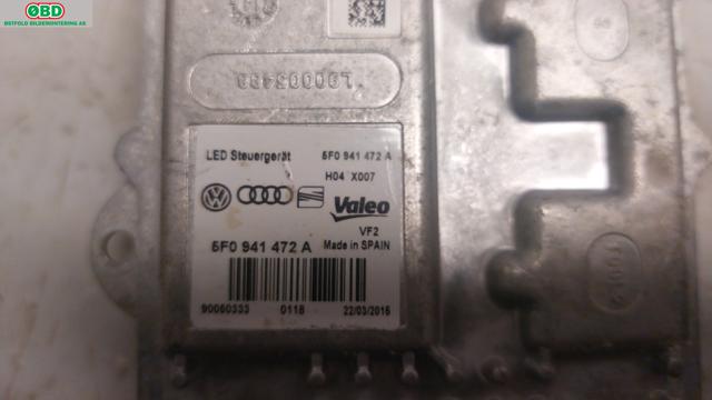 Styreenhet xenon/ballast til VW e-Golf 2014-2017 (Fase 1)  (VOLKSWAGEN|5F0 941 472 A||5F0941472A)
