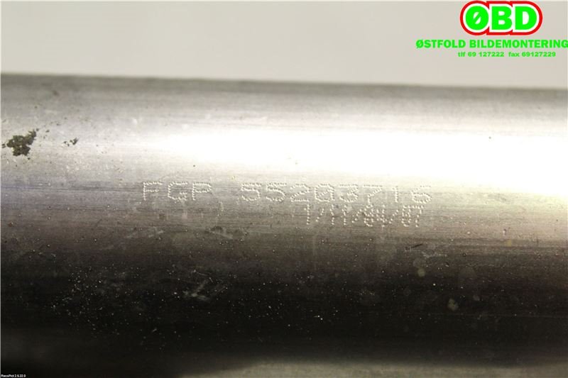 EGR-kjøler til Opel Zafira B 2005-2011 (OPEL|93178881|5850117|)