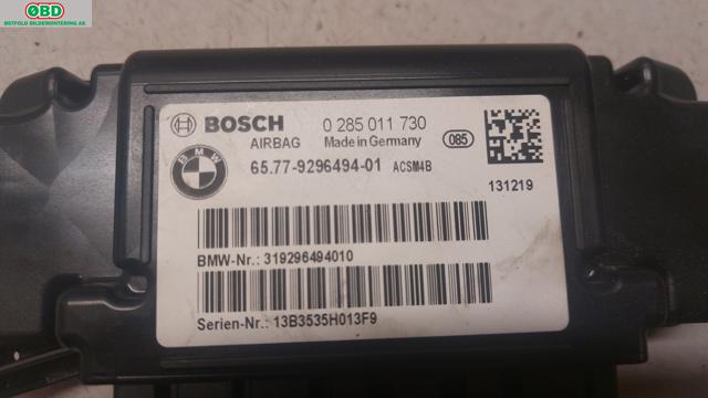 Airbag diverse til BMW 3-Serie 2012-2018 (F30/F31/F34) (F30/F31/F34) (BMW||65779296494)