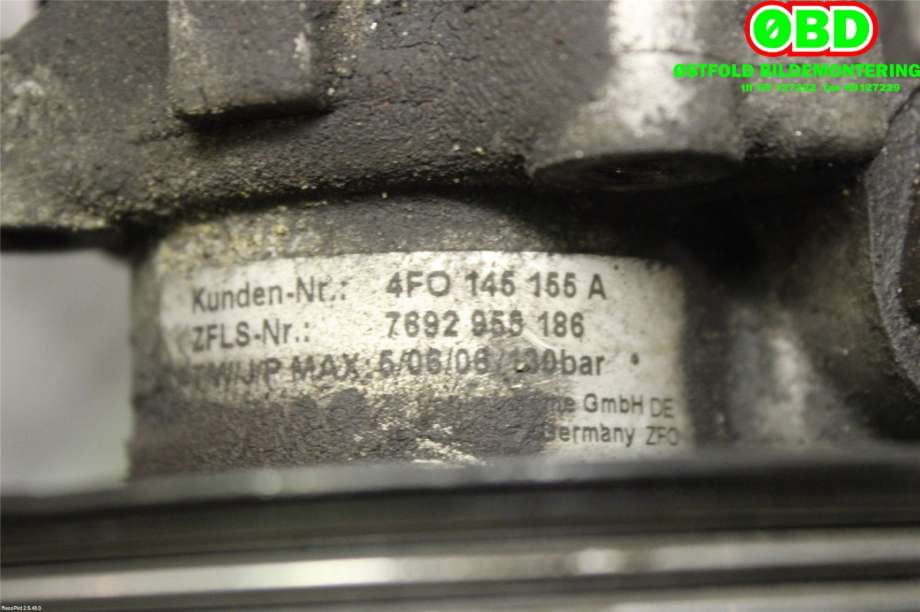 Servo pumpe mekanisk til Audi A6 2005-2008 (Type III, Fase 1) (C6) (C6) (AUDI|4F0 145 155 A||4F0145155A)