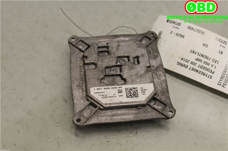 Styreenhet xenon/ballast til Peugeot 308 2013-2021 (Type II)  (PEUGEOT|1610426980|130732940300|)