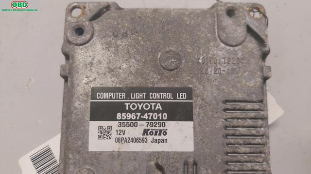 Styreenhet xenon/ballast til Toyota Prius 2009-2016 (Type III) (COMBI) (COMBI) (TOYOTA|8110747240|8110747290|8596747010)