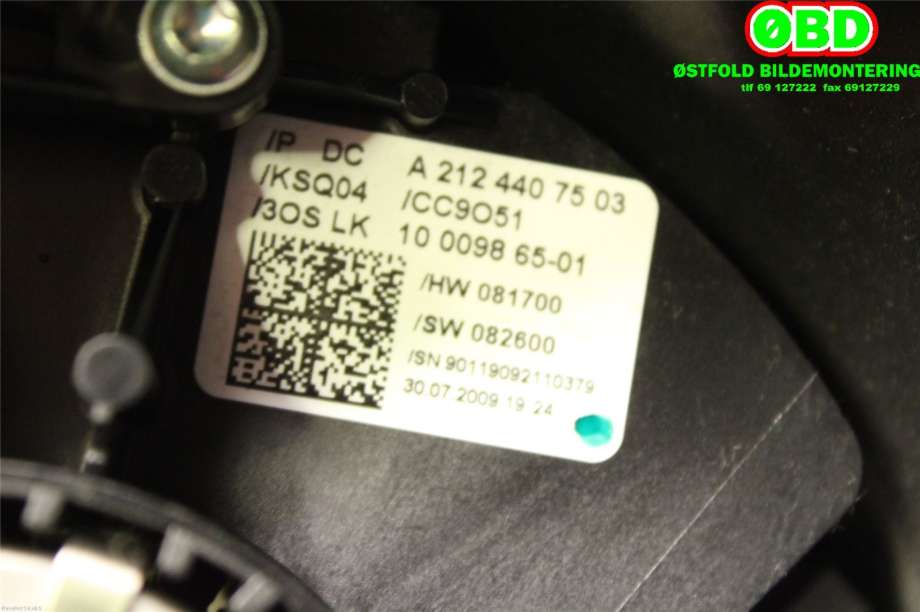 Bryter combi til Mercedes E-Klasse 2009-2013 (Fase 1) (W212) (W212) (MERCEDES|A 212 440 75 03|A 212 900 75 02|2124407503)