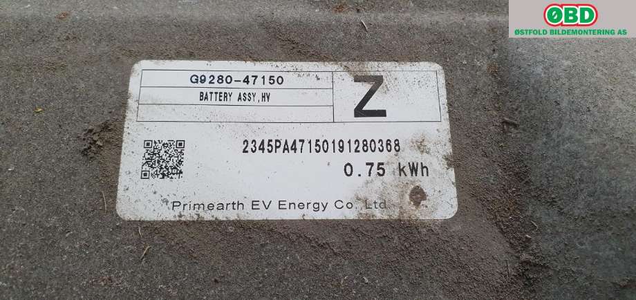 Batteripakke elbil til Toyota Corolla 2019-->>  (TOYOTA|G951047121|)