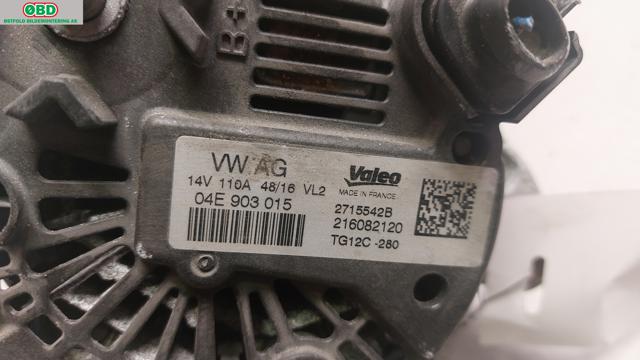 Dynamo til Škoda Fabia 2014-2021 (Type III)  (SKODA|04E 903 021 N|04E 903 015 G|04E903015)