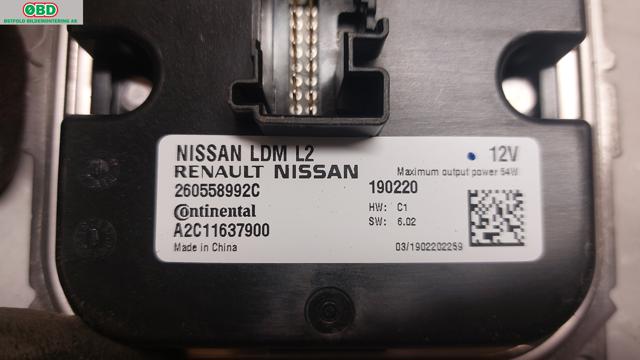 Styreenhet xenon/ballast til Nissan Leaf 2018-->> (Type II)  (NISSAN|260558992C|)