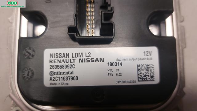 Styreenhet xenon/ballast til Nissan Leaf 2018-->> (Type II) (NISSAN|260558992C|)