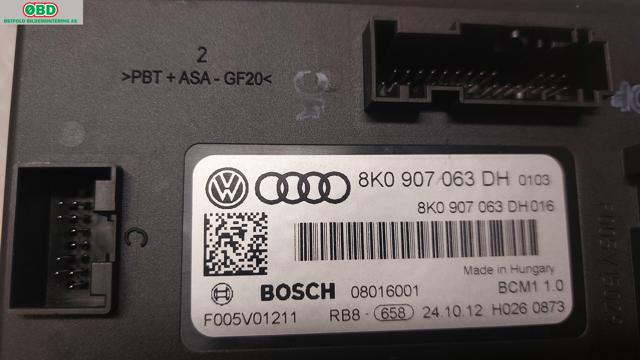 Styreenhet comfort (BCM) til Audi A5 2007-2016 (Type I)  (AUDI|8K0 907 063 DH|)