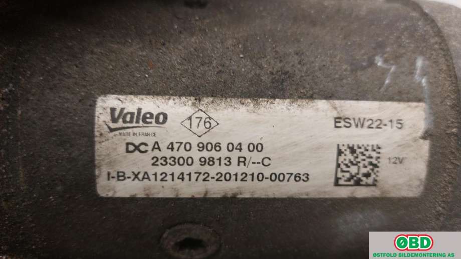 Starter diesel til Renault Master 2014-->> (Type III, Fase 2) (RENAULT|233009813R|)