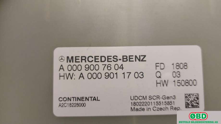 Styreenhet diverse til Mercedes E-Klasse 2016-2023 (W213) (W213) (MERCEDES|A 000 900 76 04||0009007604)