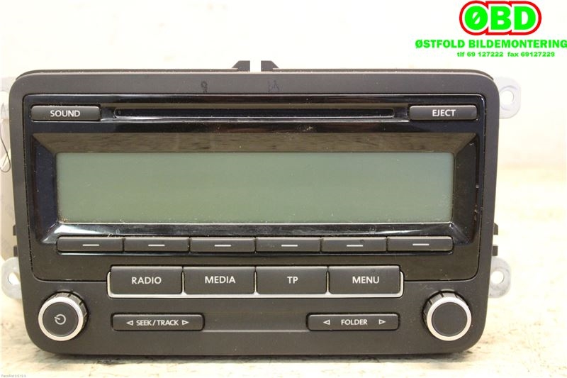 Bilstereo til VW Caddy 2010-2015 (Type III, Fase 2)  (VOLKSWAGEN|1K0 057 187 AX||1K0035186AA)