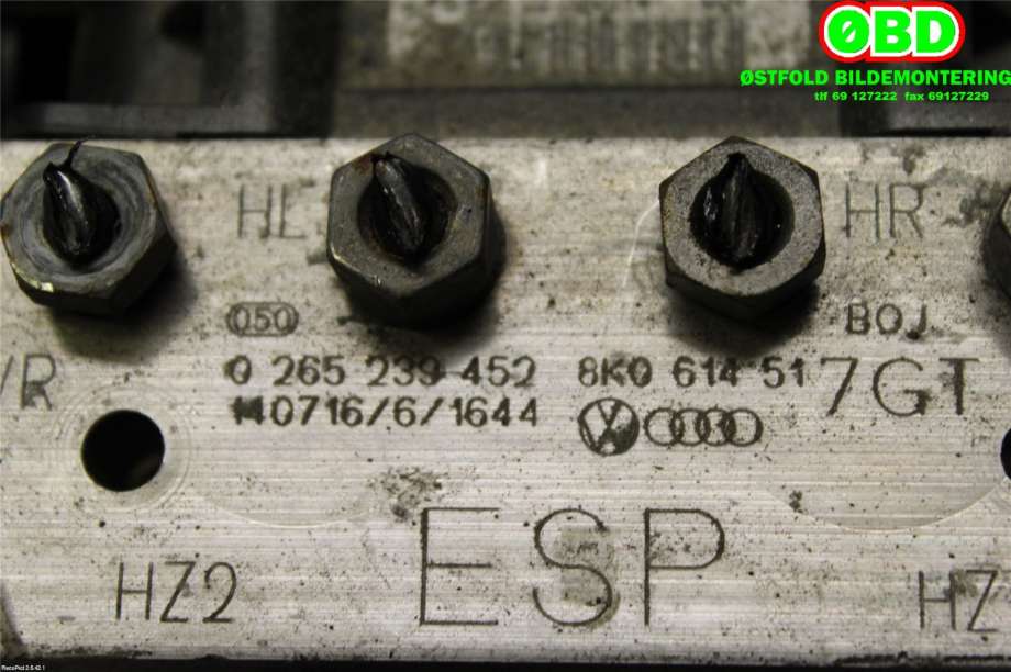 ABS sentral til Audi A4 2007-2014 (Type IV) (B8) (B8) (AUDI|8K0 614 517 HB||8K0614517GT)