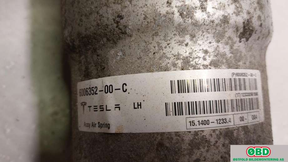Fjær foran nivå luftpute/belg til Tesla Model S 2013-2016 (Fase 1)  (TESLA|600635200C|)