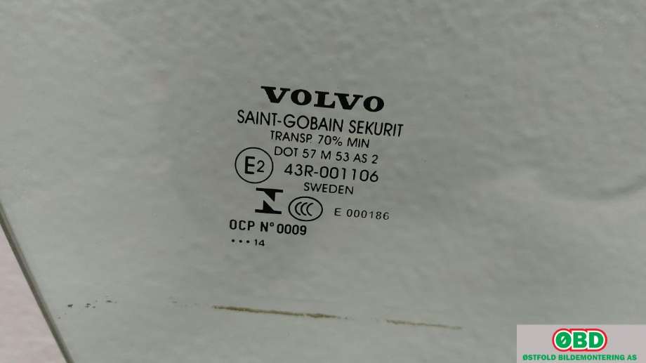 Siderute høyre foran til Volvo V70 2014-2016 (Type III, Fase 2) (VOLVO|)