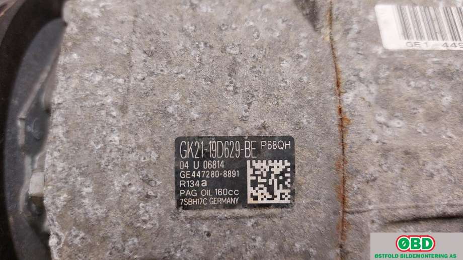 Aircondition kompressor til Ford Transit Custom 2013-2023 (Type I)  (FORD|2118658||GK2119D629BE)