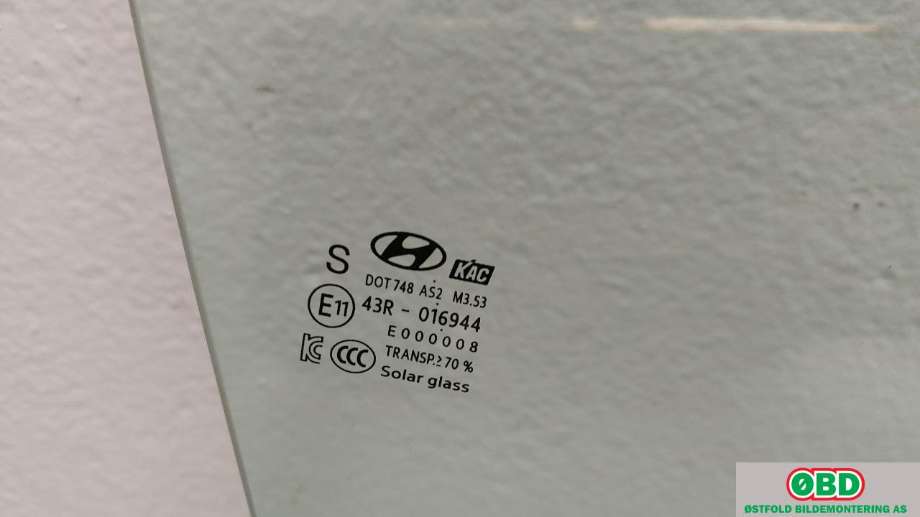 Siderute høyre foran til Hyundai Kona 2017-2021 (Type I, Fase 1) (HYUNDAI|82420J9020|)