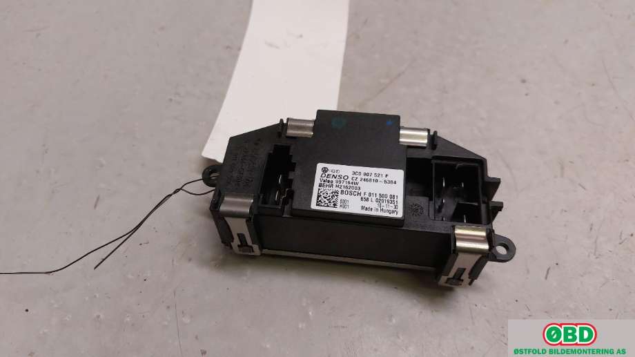 Varmeapparat motstand til Audi A3 2009-2012 (Type II, Fase 2)  (AUDI||3C0907521F)