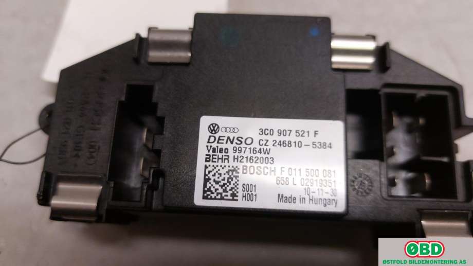 Varmeapparat motstand til Audi A3 2009-2012 (Type II, Fase 2)  (AUDI||3C0907521F)