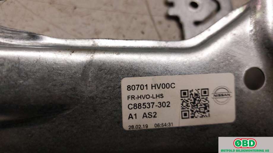 Ruteheis venstre foran til Nissan Qashqai 2014-2021 (Type II)  (NISSAN|80701HV00C|)