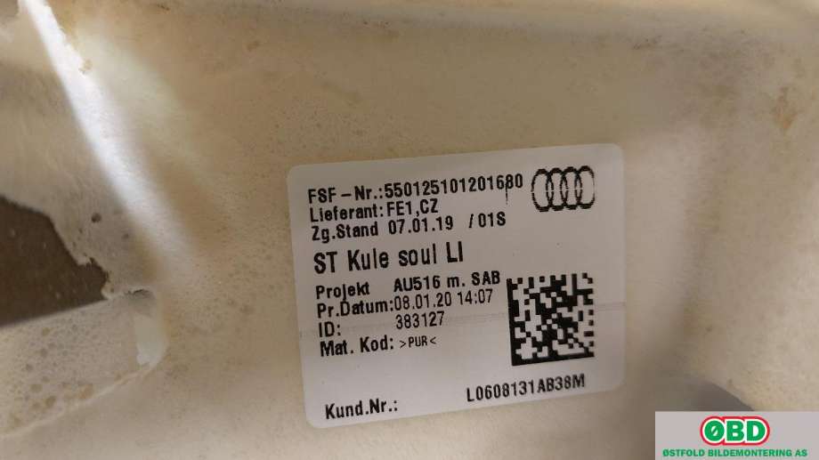 Airbag sidepute venstre til Audi e-tron 2018-->> (AUDI|4K0 880 441 G|4K0 880 441 J|)