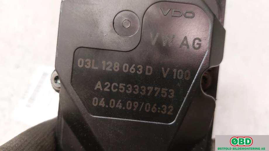 Spjeldhus til Audi Q5 2008-2012 (Type I, Fase 1)  (AUDI|03L 128 063 E|03L 128 063 AF|03L128063D)