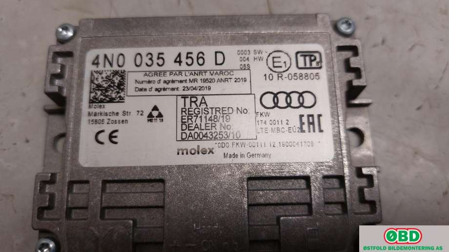 Antenne forsterker til Audi e-tron 2018-->>  (AUDI|4N0 035 456 D||4N0035456D)