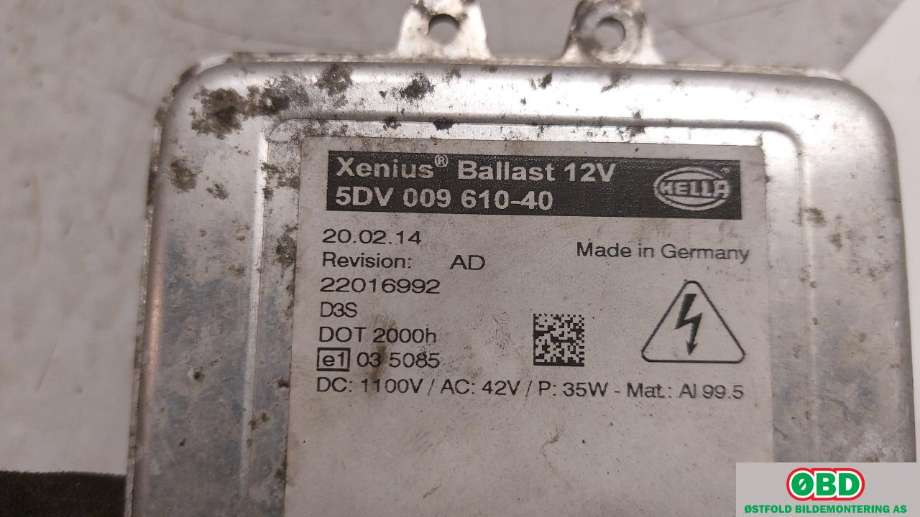 Styreenhet xenon/ballast til Mercedes Sprinter 2013-2018 (Fase 2) (906) (906) (MERCEDES|A 906 826 00 02|5DV00961040|)