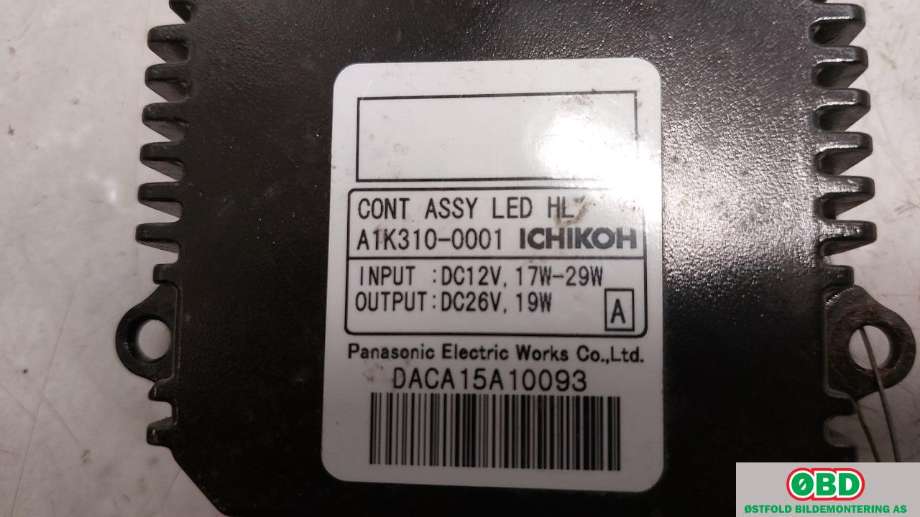 Styreenhet xenon/ballast til Nissan Leaf 2011-2017 (Type I)  (NISSAN|260558990A|A1K3100001)