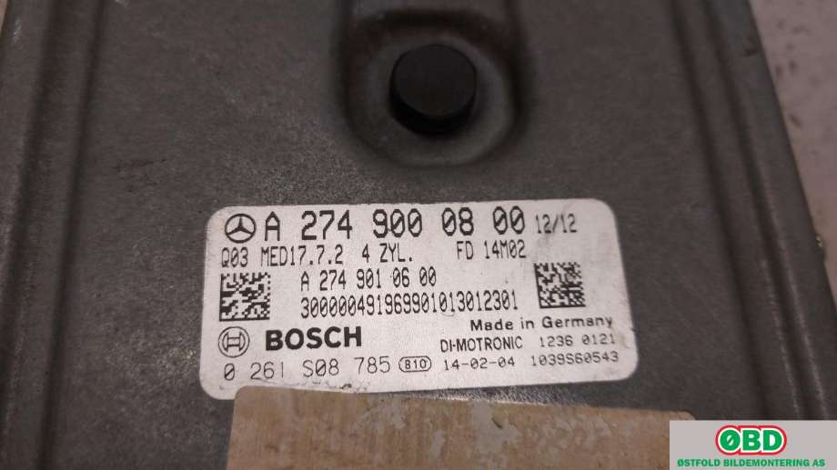 Styreenhet motor til Mercedes C-Klasse 2014-2018 (Fase 1) (W205) (W205) (MERCEDES|A 274 900 08 00|A 274 900 29 00|2749000800)
