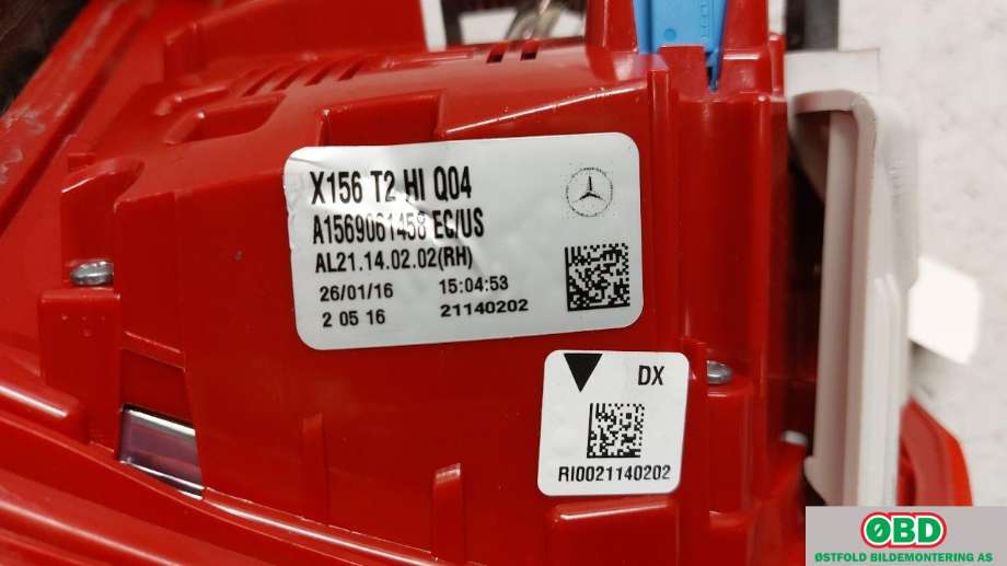 Baklykt høyre indre til Mercedes GLA 2014-2020 (X156) (X156) (MERCEDES|A 156 906 14 58||1569061458)