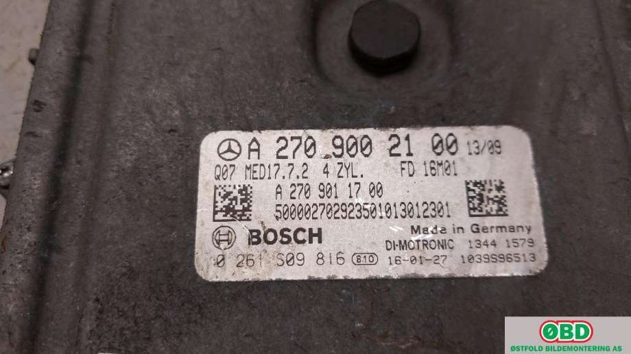 Styreenhet motor til Mercedes GLA 2014-2020 (X156) (X156) (MERCEDES|A 270 900 21 00||2709002100)