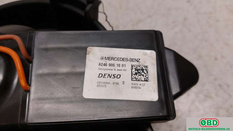 Varmeapparat motor til Mercedes GLA 2014-2020 (X156) (X156) (MERCEDES|A 246 906 16 01||2469061601)