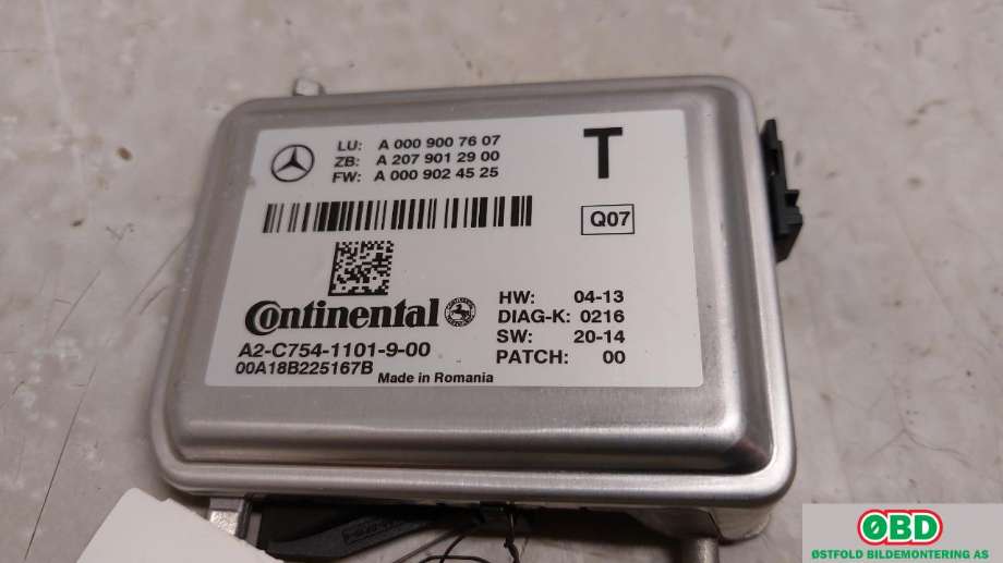 Sensor radar til Mercedes GLA 2014-2020 (X156) (X156) (MERCEDES|A 000 900 76 07||0009007607)