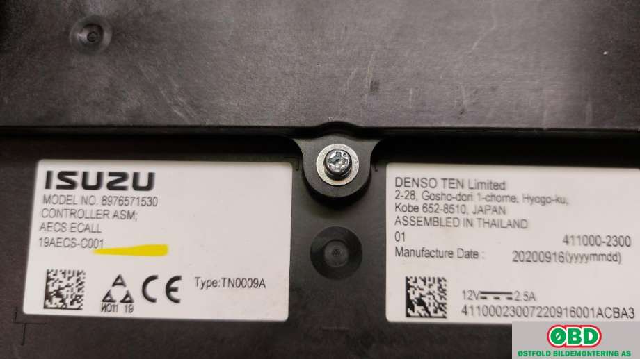 Styreenhet diverse til Isuzu D-Max 2021-->> (Type III)  (ISUZU||8976571530)