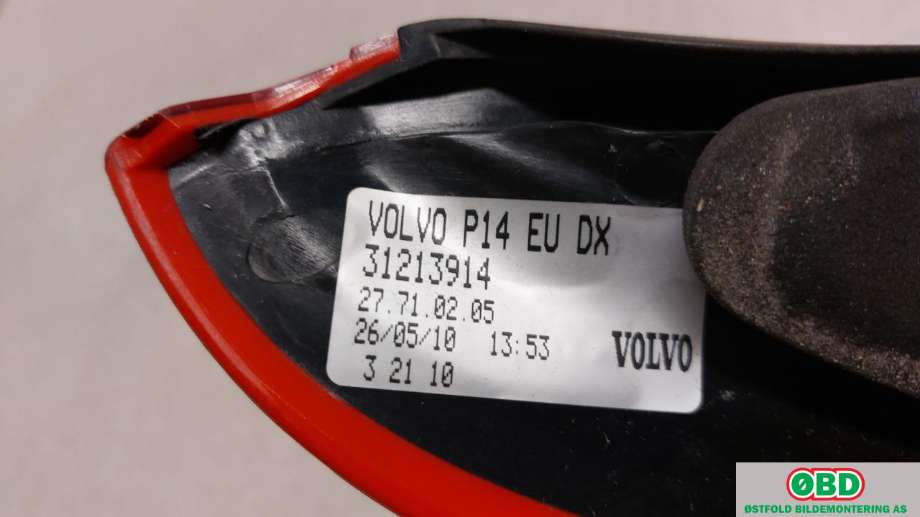 Baklykt høyre til Volvo C30 2010-2012 (Fase 2)  (VOLVO|31213918||31213914)