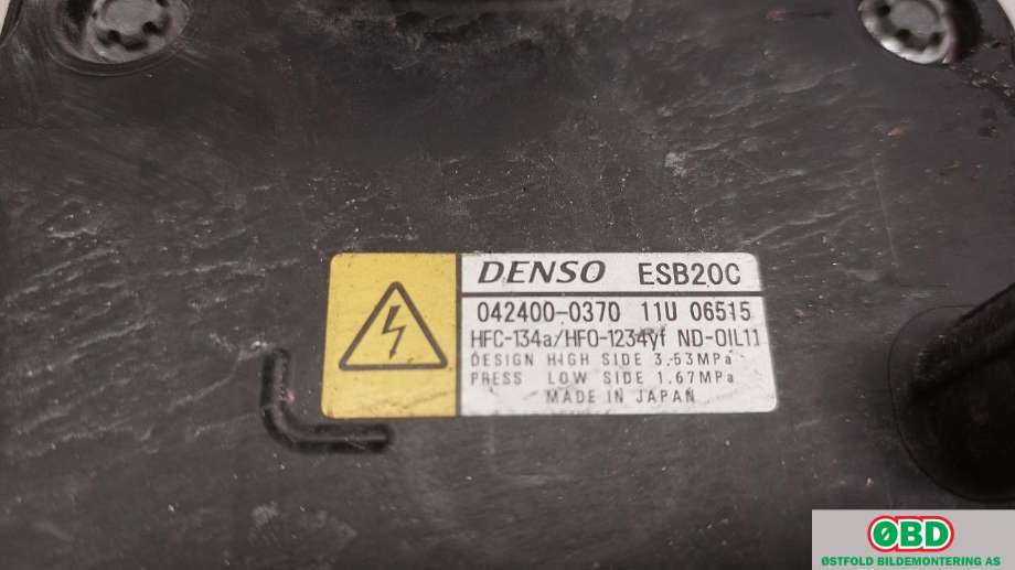Aircondition kompressor til Toyota C-HR 2016-->>  (TOYOTA|8837047092|)