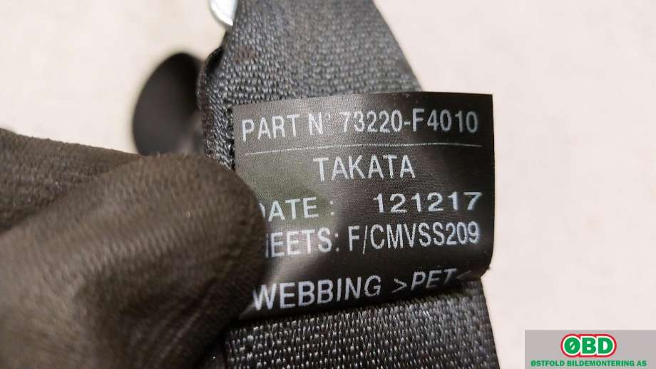 Airbag beltestrammer til Toyota C-HR 2016-->>  (TOYOTA|73220F4010C1|)