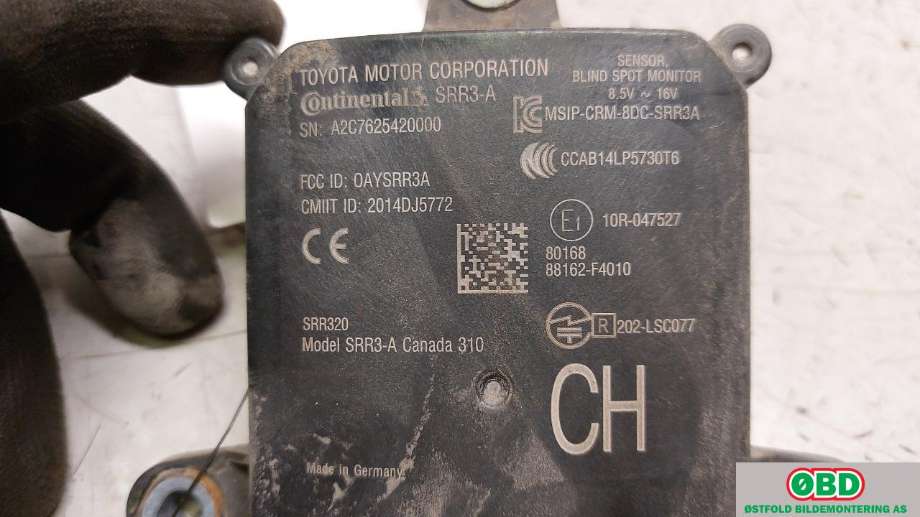 Sensor radar til Toyota C-HR 2016-->>  (TOYOTA||88162F4010)