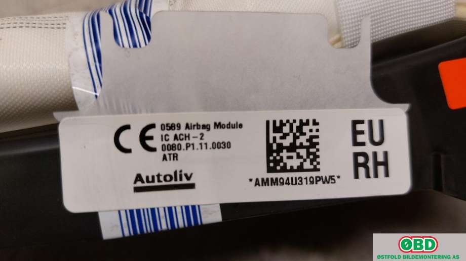 Airbag gardin høyre til Toyota C-HR 2016-->>  (TOYOTA|62170F4010|)
