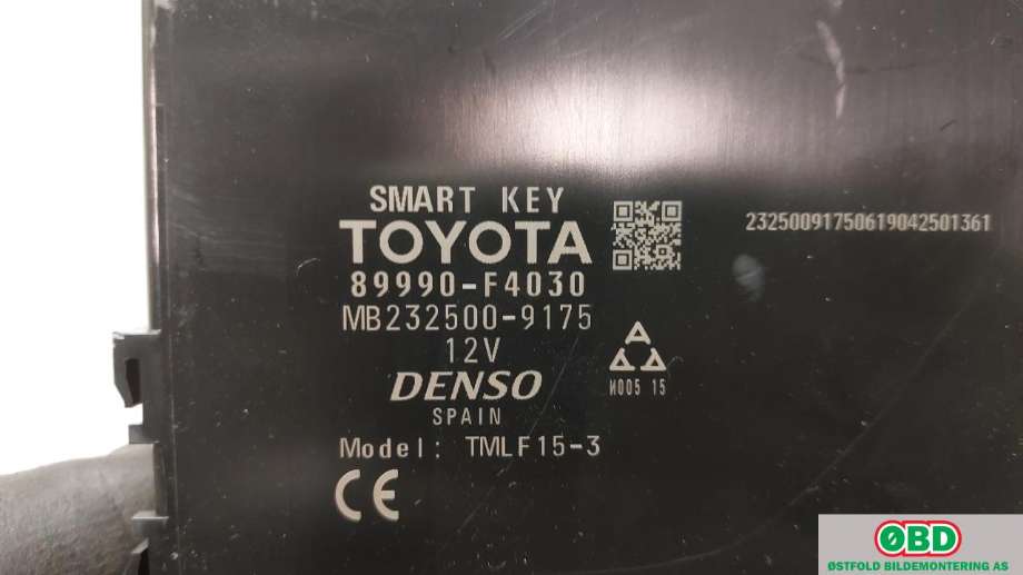 Styreenhet nøkkelfri/keyless til Toyota C-HR 2016-->>  (TOYOTA|89990F4030|)