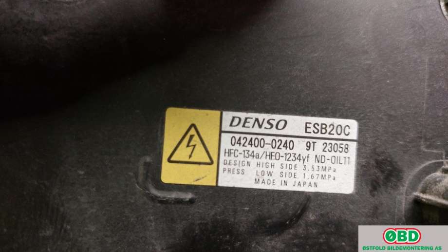 Aircondition kompressor til Toyota C-HR 2016-->>  (TOYOTA|8837047091|)