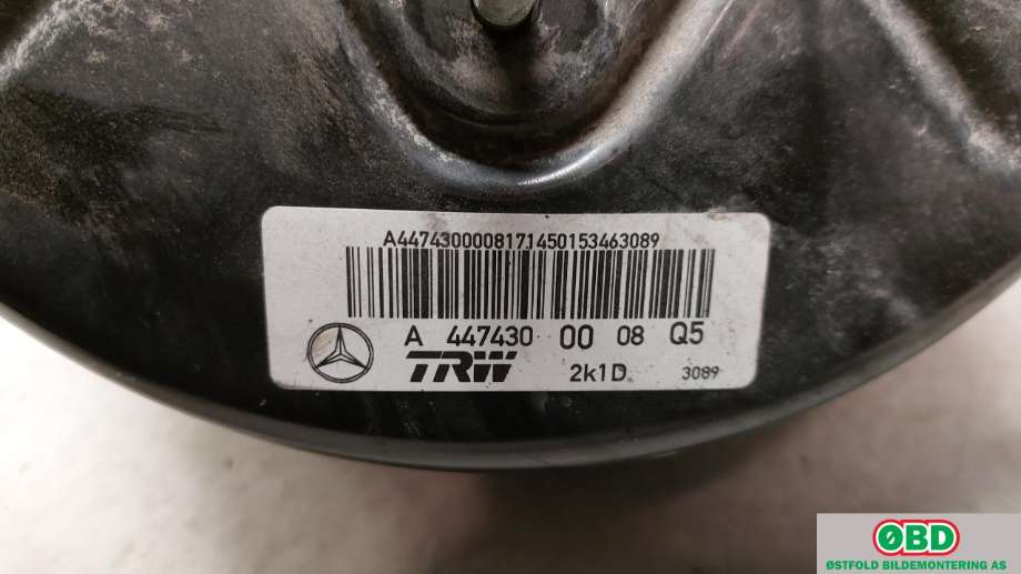 Bremsekraft-forsterker til Mercedes Vito 2014-->> (W447) (W447) (MERCEDES|A 447 431 02 27|A 447 431 02 00|4474300008)