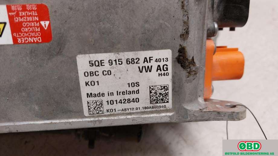 Batterilader (OBC - On Board Charger) til Audi A3 2016-2020 (Type III, Fase 2)  (AUDI|5QE 915 682 AF|5QE 915 682 BG|5QE915682AF)