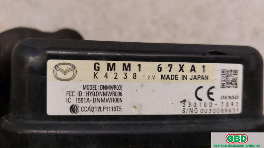 Sensor radar til Mazda CX-3 2015-2022  (MAZDA|GMM1-67-XA1B||GMM1-67XA1)