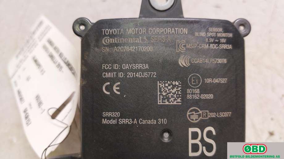 Sensor radar til Toyota Corolla 2019-->>  (TOYOTA|8816202020|)