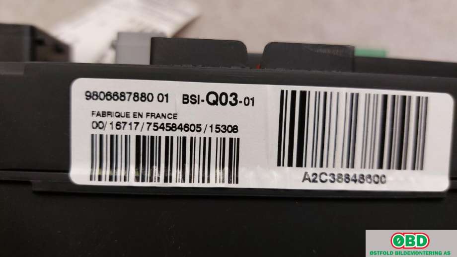 Sikringsboks til Peugeot 308 2013-2021 (Type II)  (PEUGEOT|1610807680||9806687880)